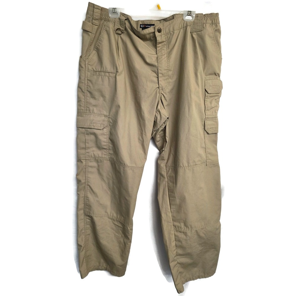5.11 Tactical Series Mens 42x32 Khaki Tan Ripstop Cargo Pants 74251